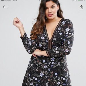 Bohoo Plus Floral Tea Dress